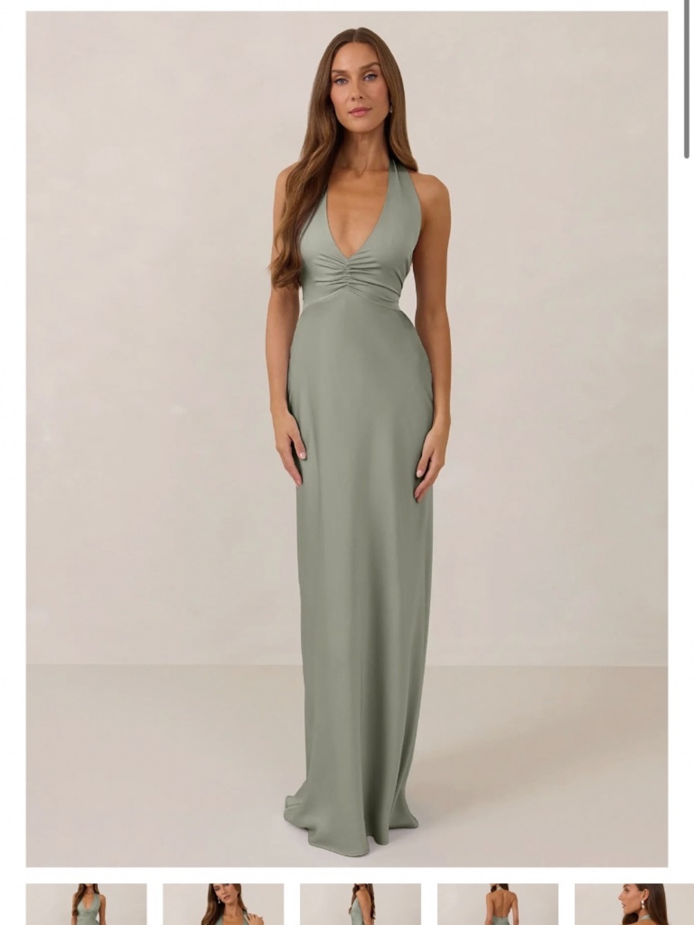 Park and Fifth Sabine Dress in True Sage Satin size Small